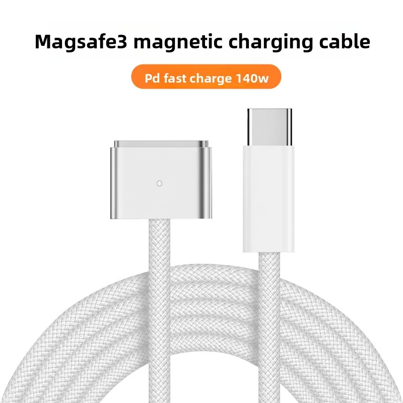 magnetic usb‑c charging cable, braided 3‑in‑1 type‑c fast charger cord compatible with m1/m2/m3/m4 macbook laptops magnetic usb‑c charging cable, braided 3‑in‑1 type‑c fast charger cord compatible with m1/m2/m3/m4 macbook laptops