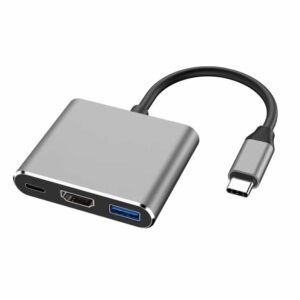 3 in 1 usb c multiport adapter with hdmi 4k, pd charging & usb 3.0